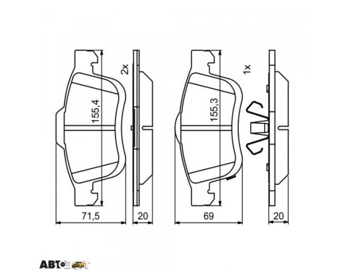 Тормозные колодки Bosch 0 986 494 801, цена: 2 780 грн.
