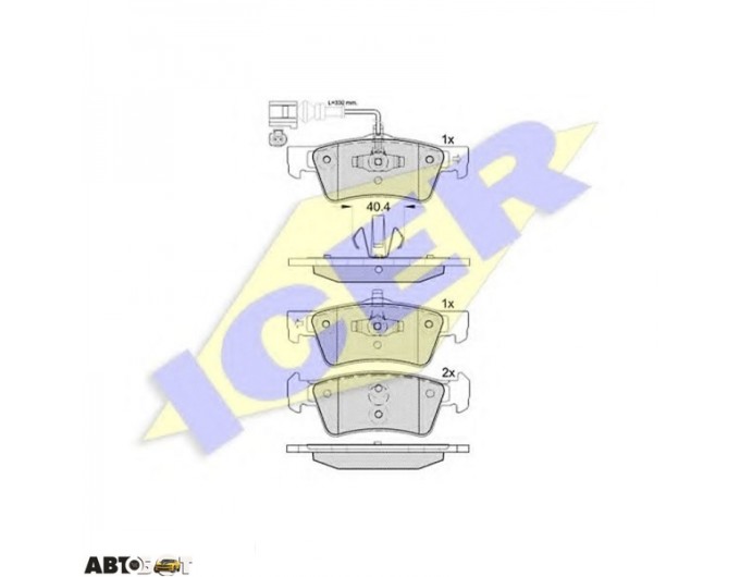 Гальмівні колодки ICER 141816, ціна: 2 974 грн.