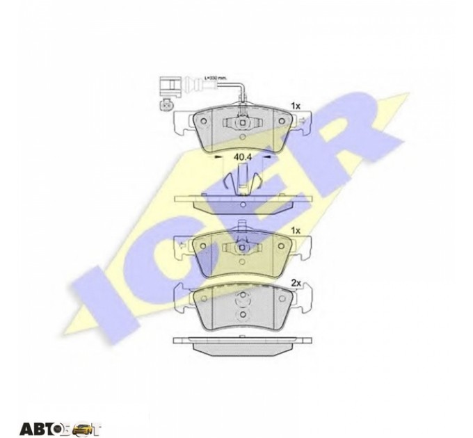 Гальмівні колодки ICER 141816, ціна: 1 635 грн.