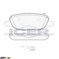 Тормозные колодки ICER 181780