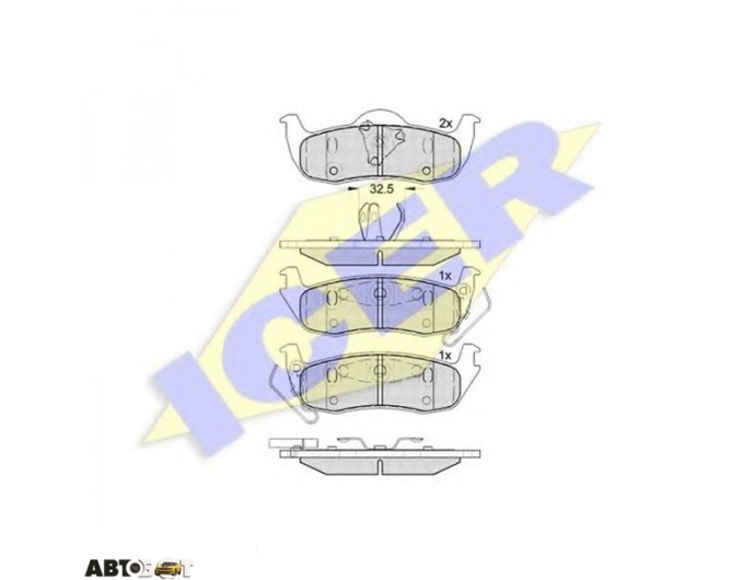 Тормозные колодки ICER 181766, цена: 3 101 грн.