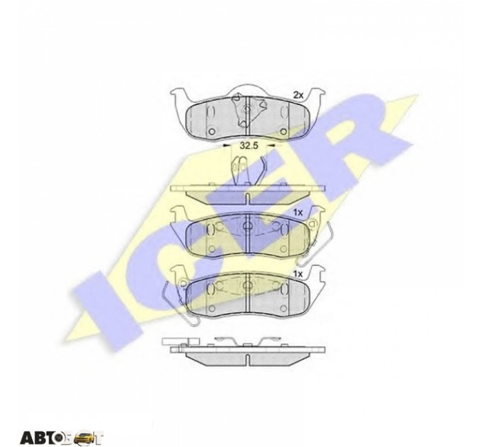Тормозные колодки ICER 181766, цена: 1 705 грн.