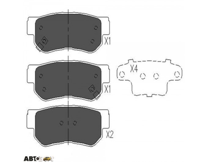 Гальмівні колодки KAVO PARTS KBP-3005, ціна: 1 320 грн.
