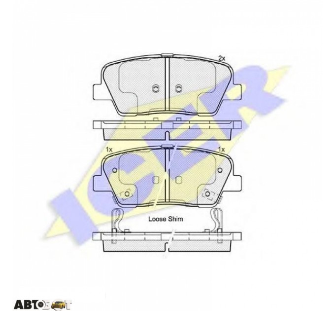 Тормозные колодки ICER 181954, цена: 1 039 грн.