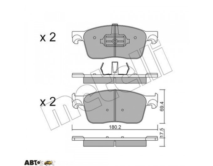 Тормозные колодки METELLI 22-1107-0, цена: 3 764 грн.