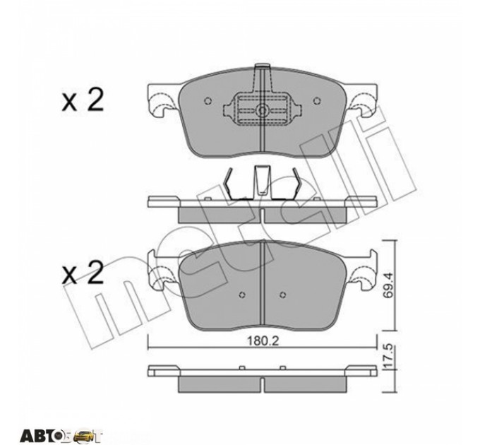 Тормозные колодки METELLI 22-1107-0, цена: 2 070 грн.