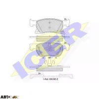 Гальмівні колодки ICER 182246