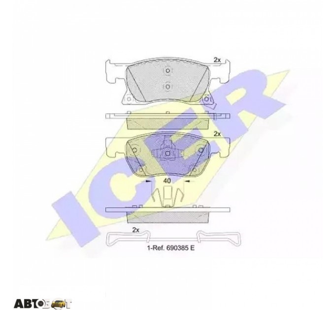 Тормозные колодки ICER 182246, цена: 1 645 грн.