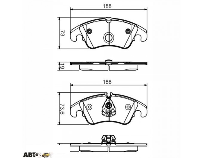 Тормозные колодки Bosch 0 986 495 110, цена: 4 125 грн.