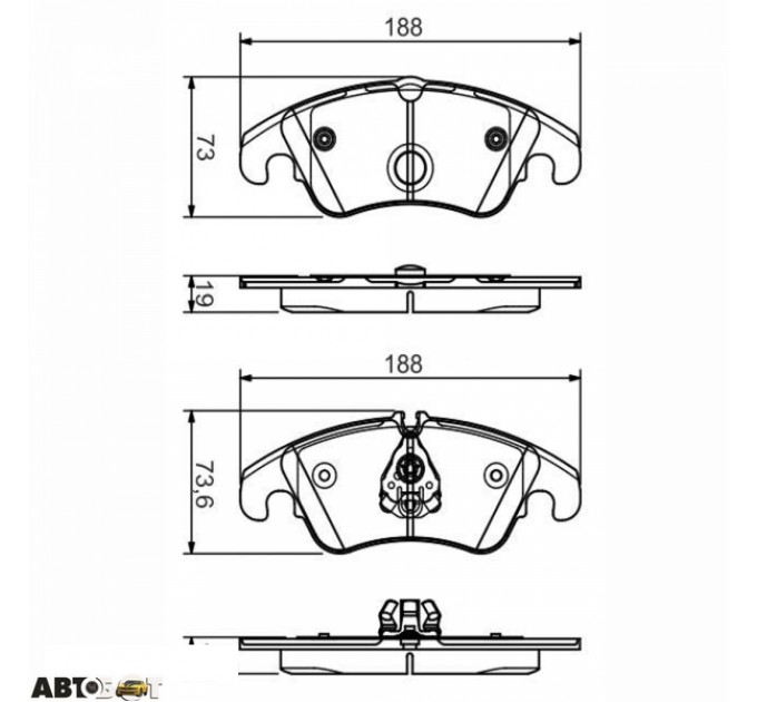 Гальмівні колодки Bosch 0 986 495 110, ціна: 2 246 грн.