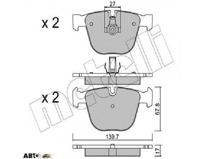 Гальмівні колодки METELLI 22-0773-9, ціна: 4 206 грн.