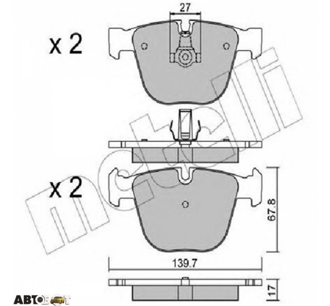 Тормозные колодки METELLI 22-0773-9, цена: 2 313 грн.