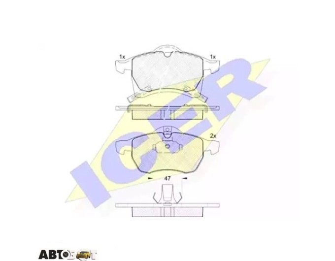 Гальмівні колодки ICER 181248, ціна: 2 035 грн.