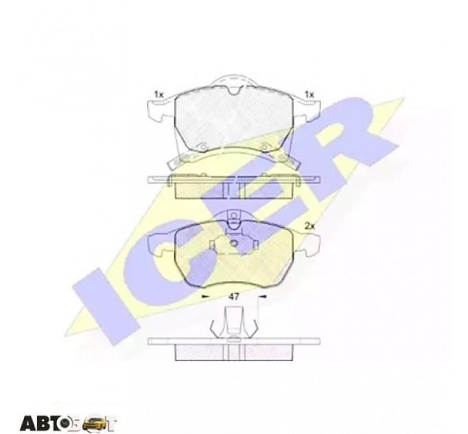 Гальмівні колодки ICER 181248, ціна: 1 119 грн.