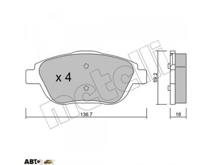 Гальмівні колодки METELLI 22-0852-0, ціна: 2 152 грн.