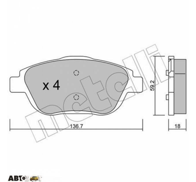 Тормозные колодки METELLI 22-0852-0, цена: 1 184 грн.