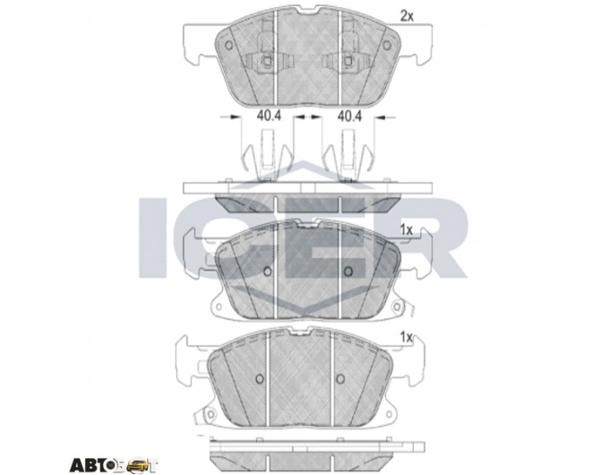 Тормозные колодки ICER 182250, цена: 4 416 грн.
