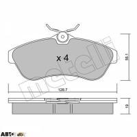 Тормозные колодки METELLI 22-0329-0