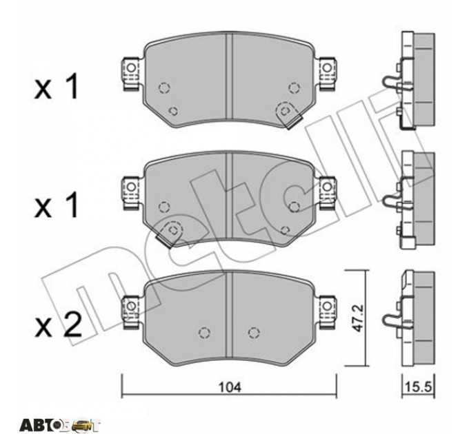 Тормозные колодки METELLI 22-1159-0, цена: 1 068 грн.