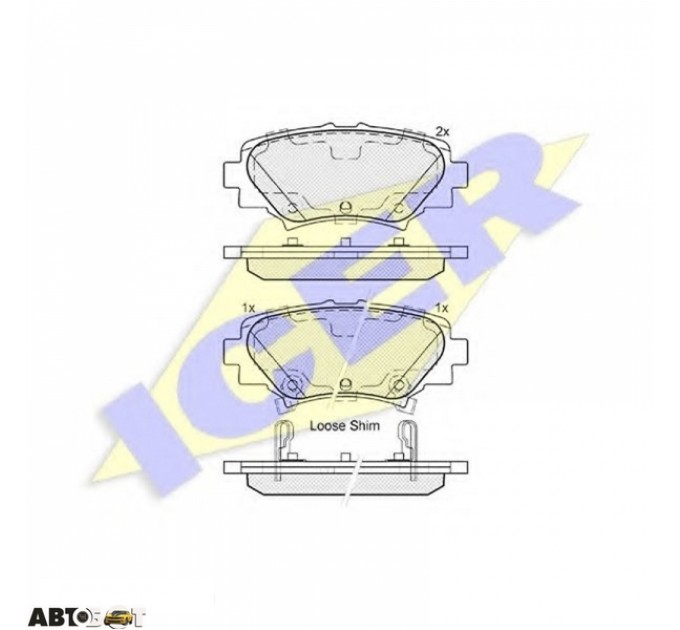 Гальмівні колодки ICER 182169, ціна: 1 081 грн.