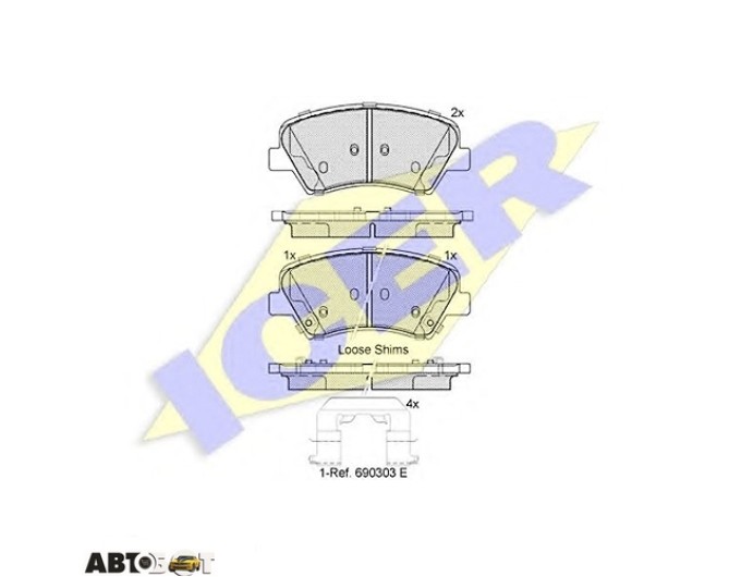 Тормозные колодки ICER 182029, цена: 2 431 грн.