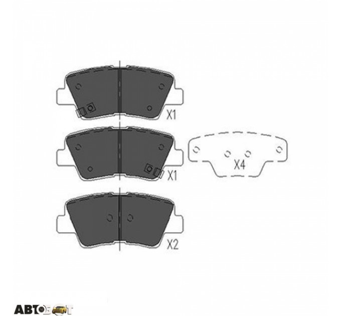 Гальмівні колодки KAVO PARTS KBP-3025, ціна: 698 грн.