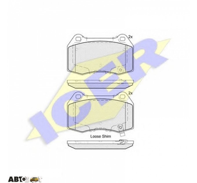 Гальмівні колодки ICER 182096, ціна: 1 406 грн.