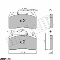 Гальмівні колодки METELLI 22-0288-2