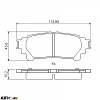 Гальмівні колодки Bosch 0 986 494 873