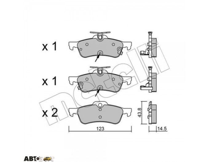Тормозные колодки METELLI 22-0556-2, цена: 1 765 грн.