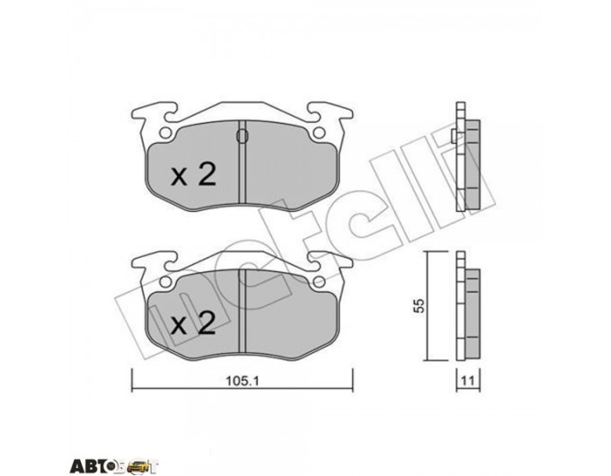 Тормозные колодки METELLI 22-0038-0, цена: 1 084 грн.