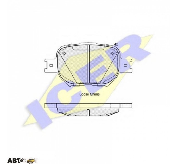 Гальмівні колодки ICER 181704, ціна: 1 215 грн.