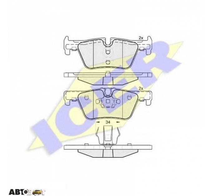 Гальмівні колодки ICER 182049, ціна: 1 308 грн.