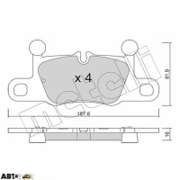 Гальмівні колодки METELLI 22-1258-0