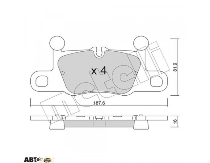 Тормозные колодки METELLI 22-1258-0, цена: 3 475 грн.
