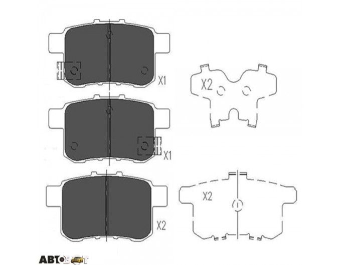 Тормозные колодки KAVO PARTS KBP-2044, цена: 1 252 грн.