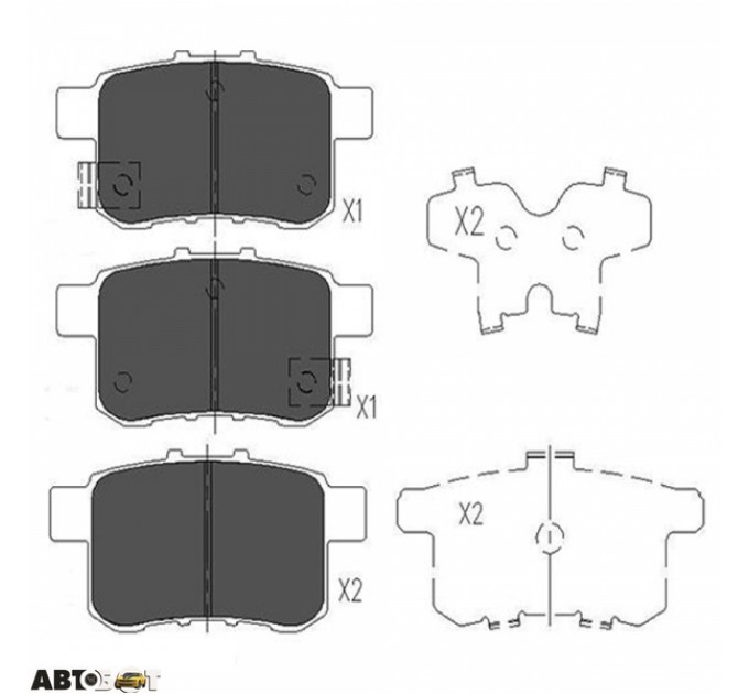 Гальмівні колодки KAVO PARTS KBP-2044, ціна: 682 грн.