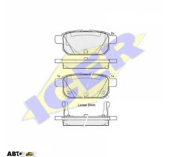 Тормозные колодки ICER 182017, цена: 1 599 грн.
