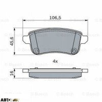 Тормозные колодки Bosch 0 986 494 978