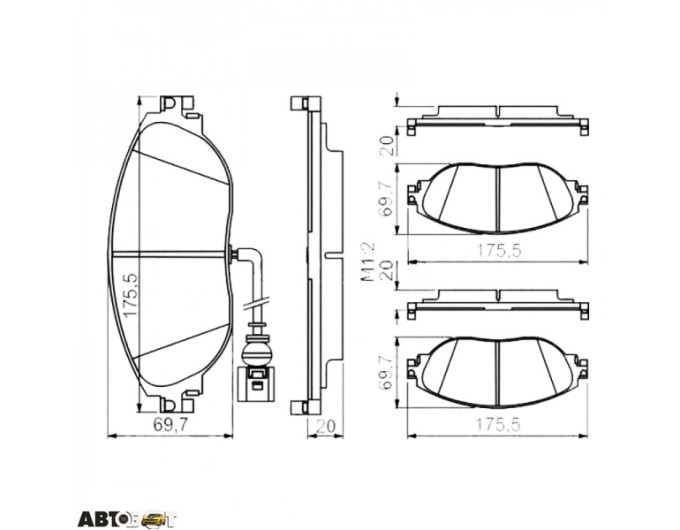 Тормозные колодки Bosch 0 986 495 350, цена: 3 893 грн.