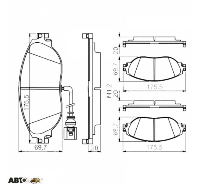 Гальмівні колодки Bosch 0 986 495 350, ціна: 2 120 грн.