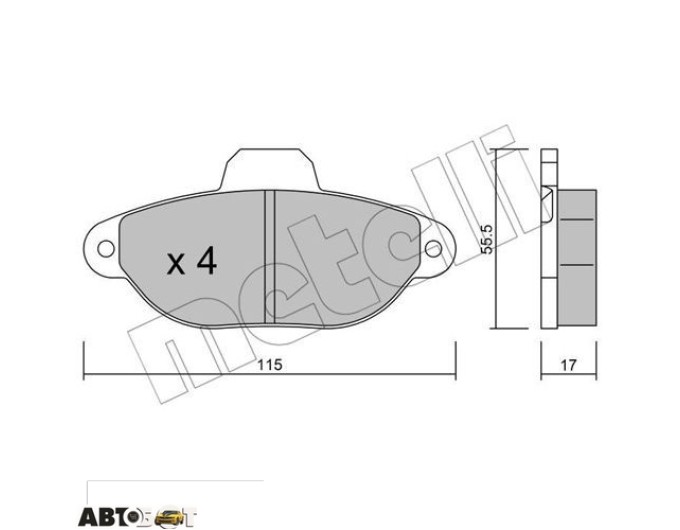 Тормозные колодки METELLI 22-0159-1, цена: 1 045 грн.