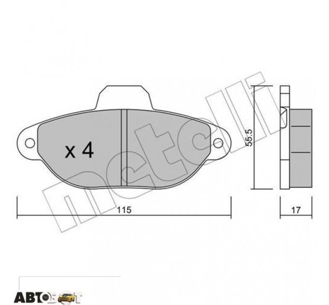 Гальмівні колодки METELLI 22-0159-1, ціна: 575 грн.