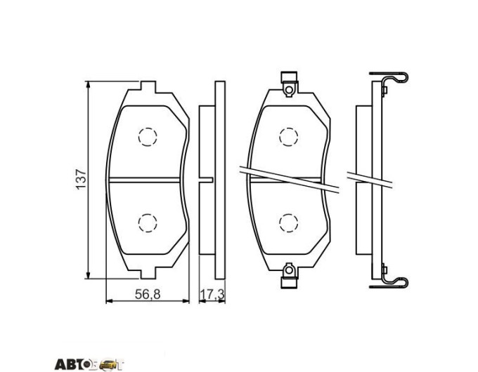Тормозные колодки Bosch 0 986 494 558, цена: 2 219 грн.