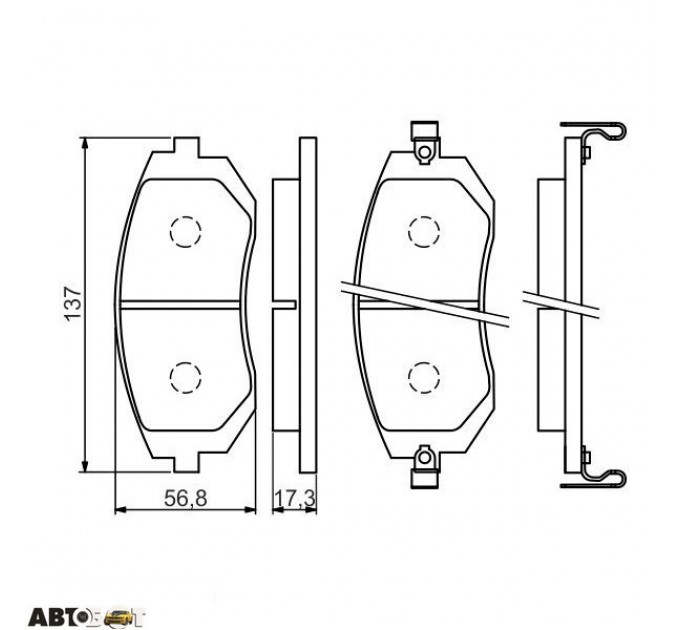 Тормозные колодки Bosch 0 986 494 558, цена: 1 208 грн.