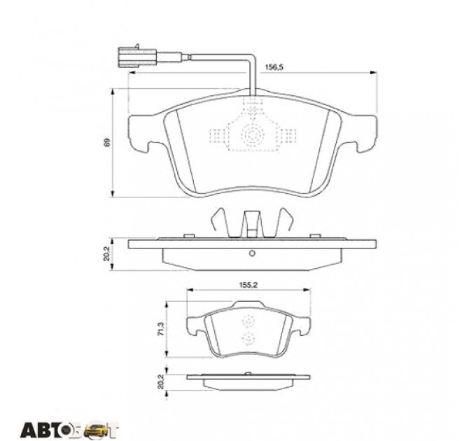 Гальмівні колодки Bosch 0 986 494 071, ціна: 2 053 грн.