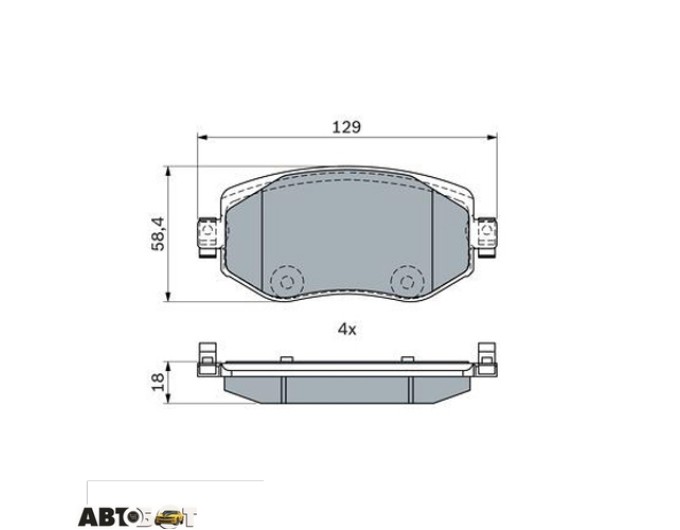 Тормозные колодки Bosch 0 986 424 386, цена: 2 294 грн.