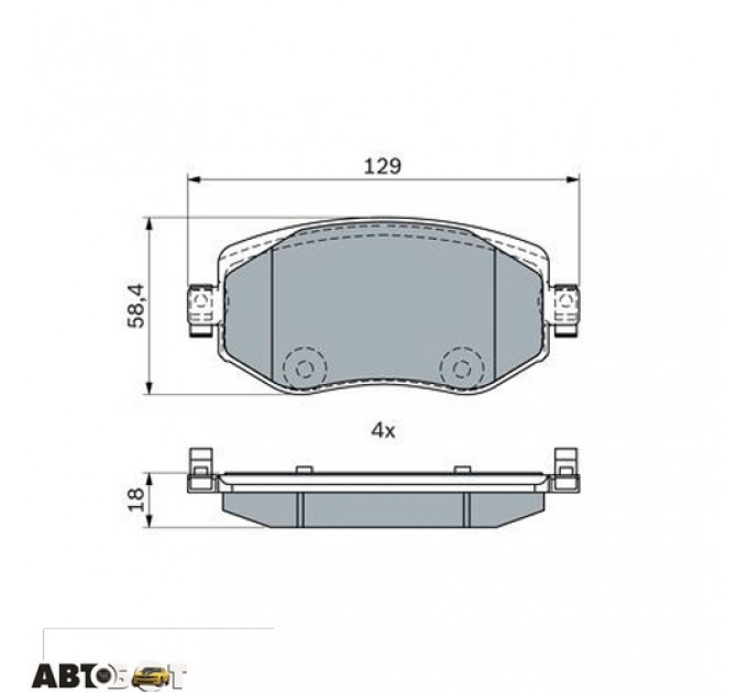 Гальмівні колодки Bosch 0 986 424 386, ціна: 1 249 грн.