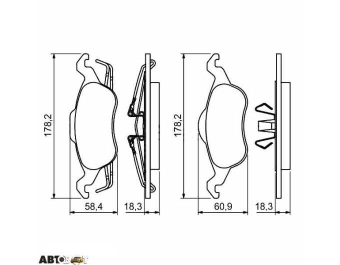 Тормозные колодки Bosch 0 986 494 284, цена: 2 593 грн.