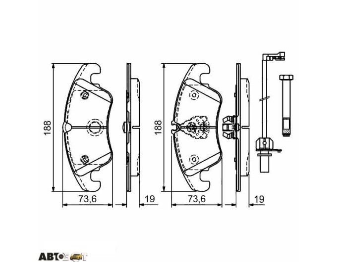 Тормозные колодки Bosch 0 986 494 201, цена: 5 114 грн.